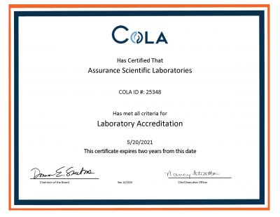 form-COLA-certificate